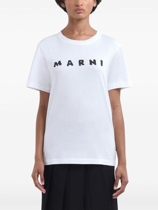 Produktbild Marni cotton t-shirt with scribbled logo (42)