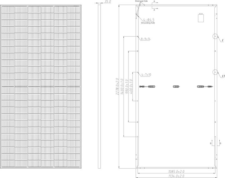 Actual product image Bluesun 560W Solar Panel BSM585PMB6-60SC (560 W, 28.30 kg)