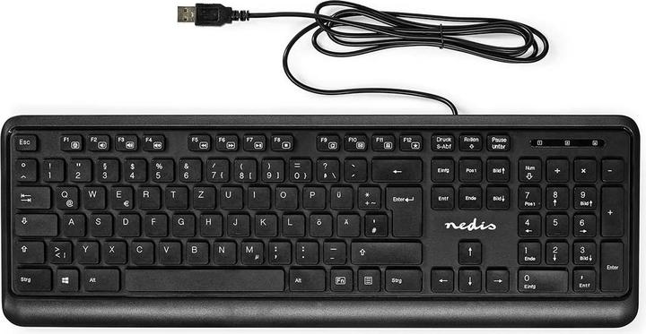 Immagine prodotto Nedis Tastiera cablata | USB-A | Multimedia | QWERTZ | DE-Layout | Tastiera numerica (DE, Cablato)
