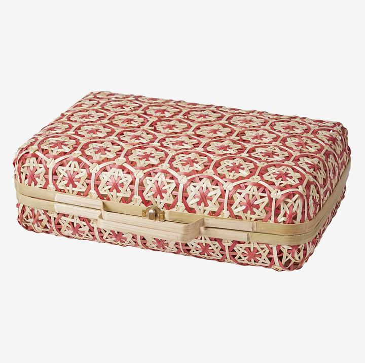 Actual product image Vertbaudet Set of 2 children's room storage cases made of bamboo, two-coloured