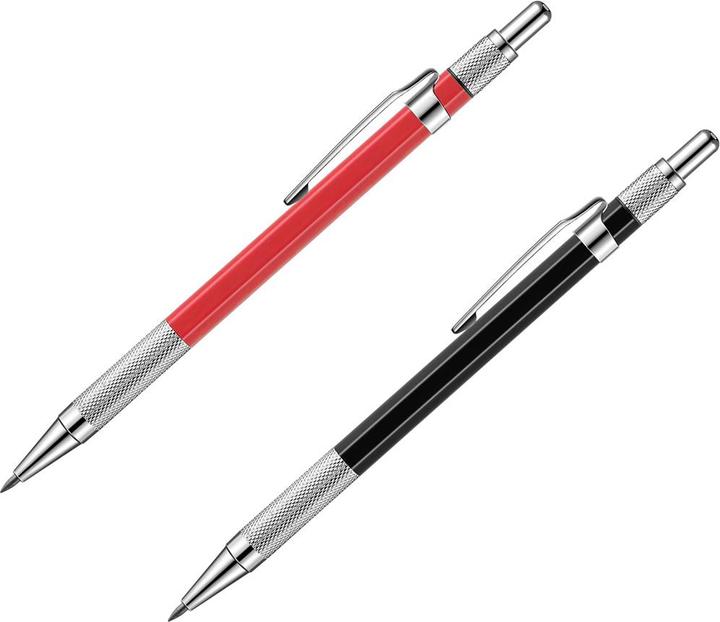 Produktbild Stahlwerk Tieflochmarker Bleistift 4er Set 36 Ersatzminen integriertem Spitzer (1 x)