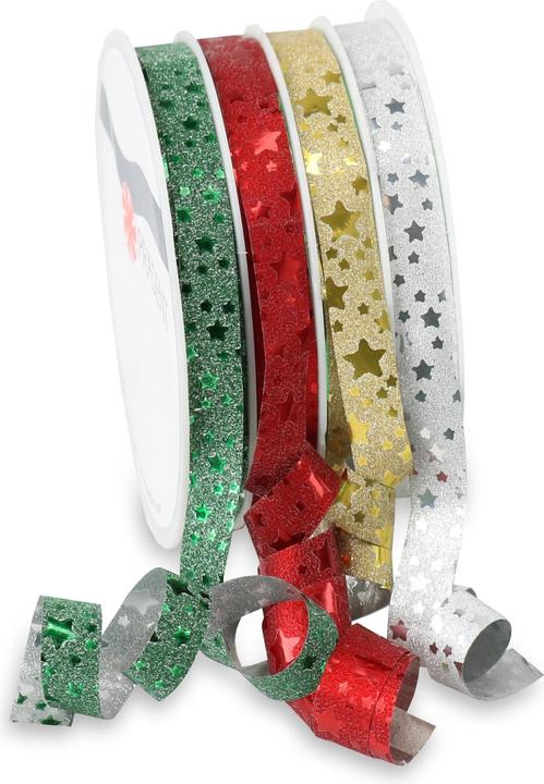 Immagine prodotto Magni Nastro a righe glitterato stella tradizionale 10mmx16m (Borsa da regalo, 21 x)