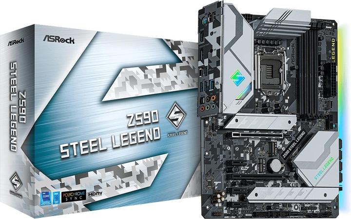 Produktbild AsRock Z590 Steel Legend (LGA 1200, Intel Z590, ATX)