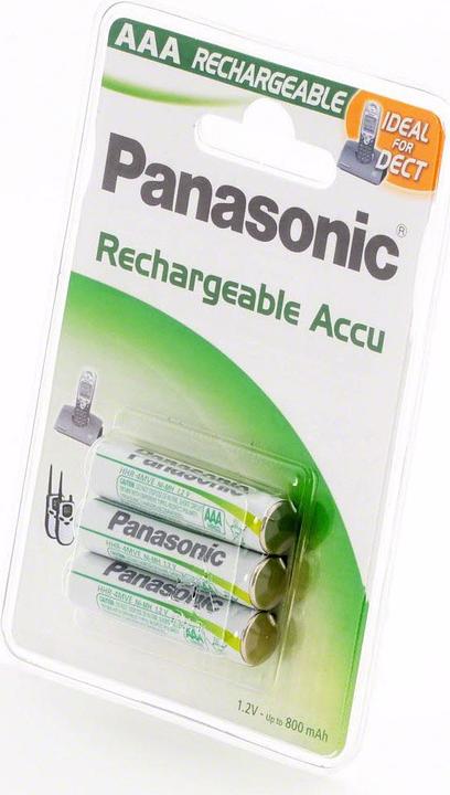 Actual product image Panasonic Rechargeable DECT (3 pcs., AAA, 750 mAh)