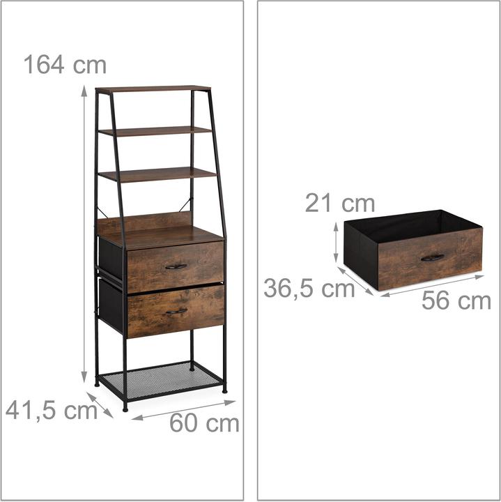 Productafbeelding Relaxdays Vintage-Regal (60 x 41,5 x 164 cm)