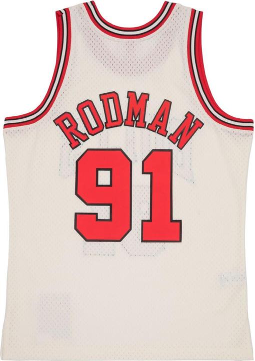 Immagine prodotto Mitchell & Ness Maglia Swingman Uomo dei Chicago Bulls Dennis Rodman, colore bianco sporco della squadra (L)