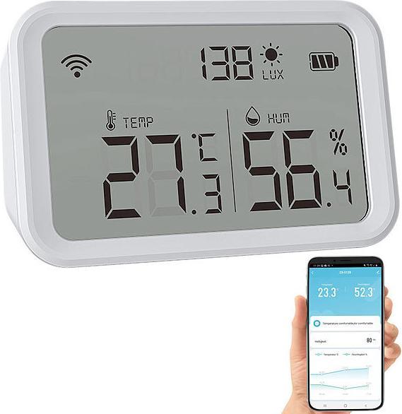 Produktbild Luminea 3in1-WLAN-Sensor für Temperatur