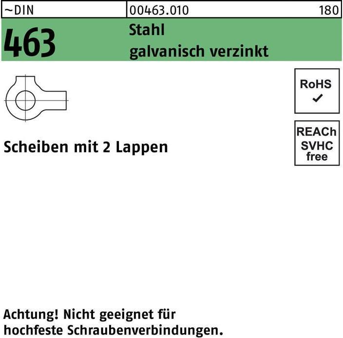 Actual product image Flat washer DIN 463 m.2 Lappen