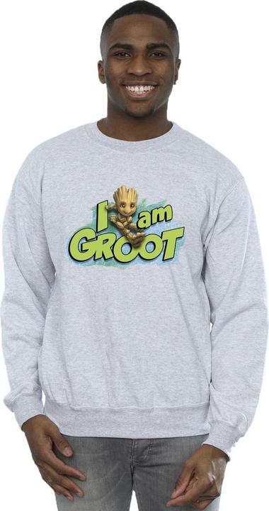 Actual product image Mens Guardians Of The Galaxy I Am Groot Jumping Sweatshirt (XXL)