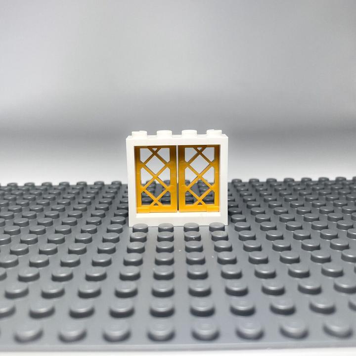 Image du produit LEGO Fenêtres 1x4x3 Fenêtres dorées + cadre blanc - NOUVEAU - 10x (60594, LEGO Accessoires)