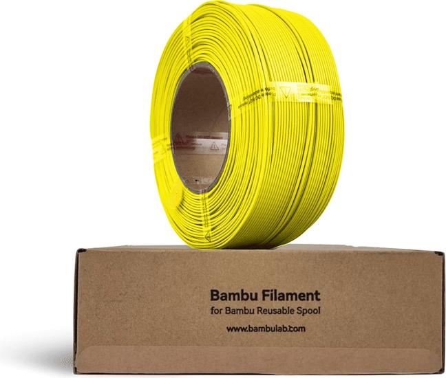 Actual product image Bambu Lab PLA Basic Refill - Yellow - 1.75mm (PLA, 1.75 mm, 1000 g, Yellow)
