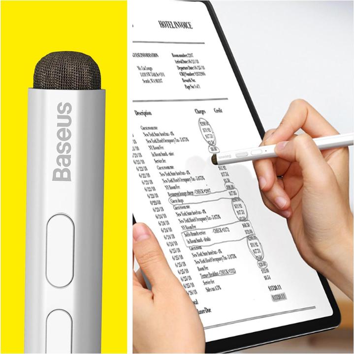 Immagine prodotto Baseus Stilo di scrittura liscio con indicatori LED (versione attiva+passiva) bianco (incluso: Tipo