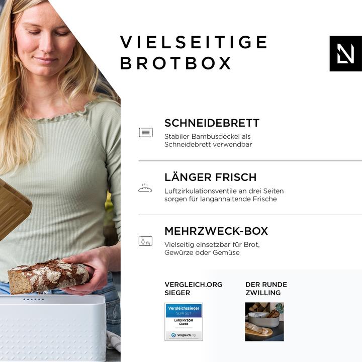 Image du produit Lars Nysøm Boîte à pain avec planche à découper Glaede