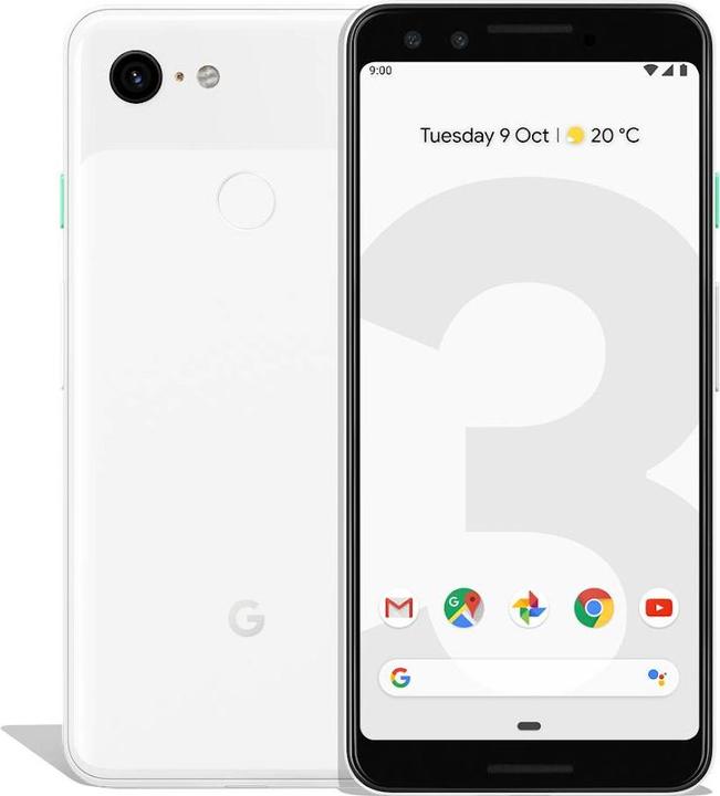 Produktbild Google Pixel 3 (64 GB, Clearly White, 5.50", Single SIM, 12.20 Mpx, 4G)
