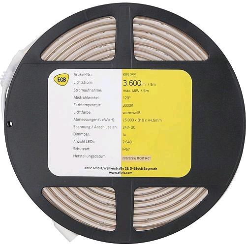 Produktbild EGB COBLED StripeRolle IP6724VDC 46W5m 3000K (500 cm, Indoor)