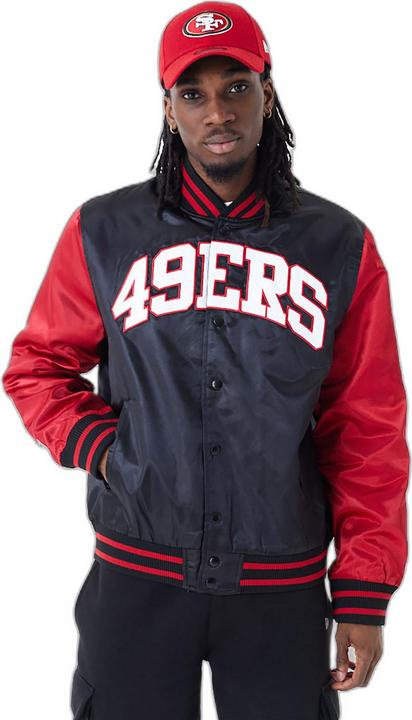 Produktbild New Era Varsity Satin Bomber Jacke San Francisco 49ers - L (L)