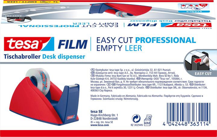 Produktbild tesa tesafilm EASY CUT Tischabroller - Klebeband-Spender für Rollen bis 33 m x 19 mm