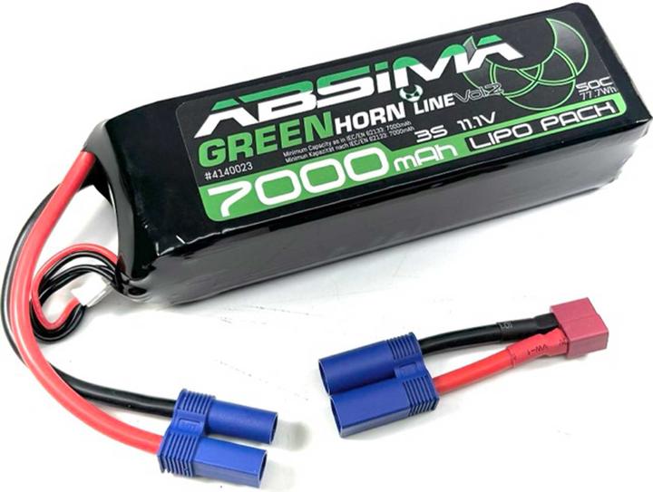 Absima Greenhorn Vol.2 LiPo 3S 11,1V-50C 7000 SC (EC5/T-Plug) (11.10 V, 7000 mAh)
