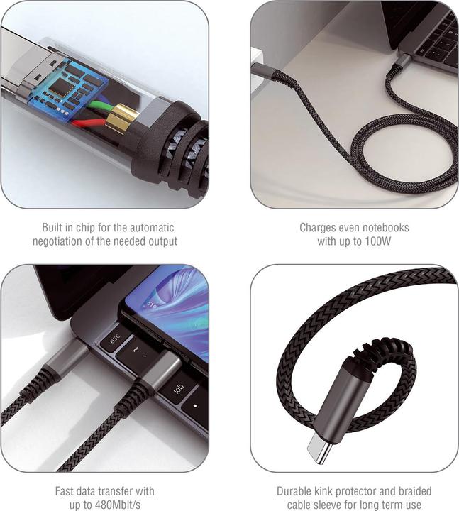 Actual product image 4smarts USB C – USB C (3 m, USB 2.0)