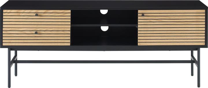 Image du produit SalesFever Buffet bas en placage bois véritablex60 noir (150 x 40 x 60 cm)