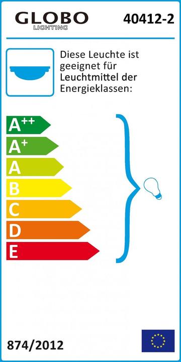 Energie-Label Globo Deckenleuchte Ayana (E27)