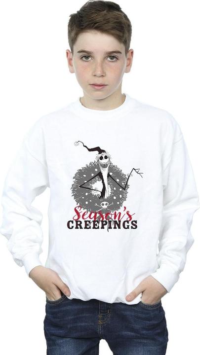 Actual product image Disney Boys The Nightmare Before Christmas Seasons Creepings Wreath Sweatshirt (152, 158)