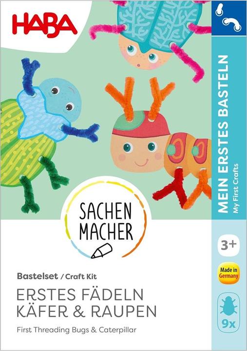 Produktbild Haba Bastelset - Erstes Fädeln Käfer & Raupen