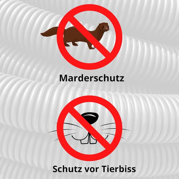 Actual product image Kalitec 50 metres of corrugated conduit, slotted NW 17 I corrugated conduit, open I marten protection (5000 cm)