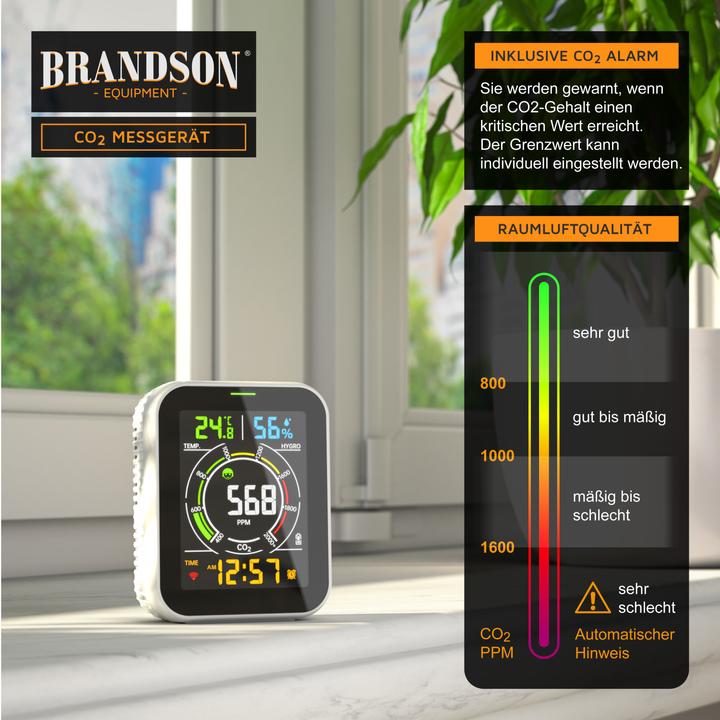 Produktbild Brandson CO2-Messgerät Luftqualitätsprüfer