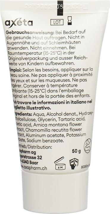 Valeurs nutritives et ingrédients Axeta Gel d'argile acétique 50 g (1 x, 67 g)