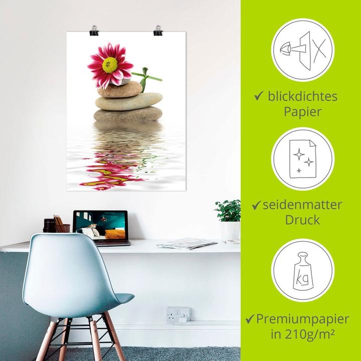 Produktbild Artland Zen Spa Steine mit Blumen T5QX (60 x 80 cm)