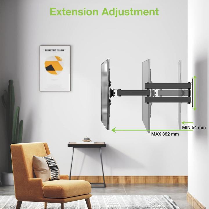 Actual product image Techly Bracket for LCD TV - Black - Screen size: 33-76.2 cm (13"-30") (Wall, 30", 15 kg)