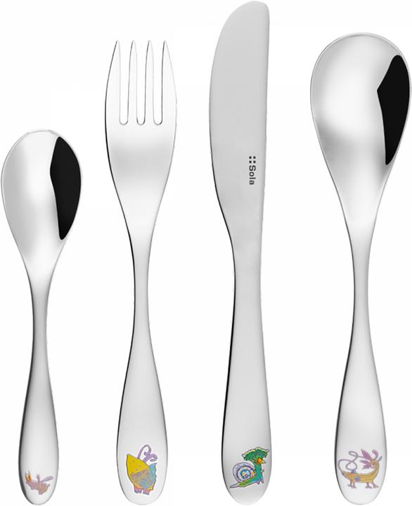 Produktbild Sola Kinderbesteckset Kids World 2, 4-tlg