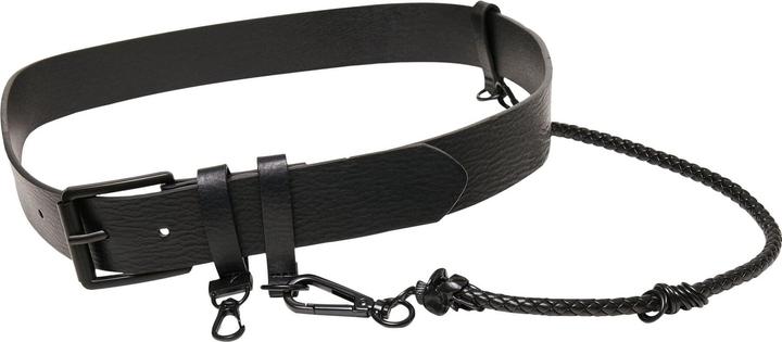 Urban Classics Imitation Leather Belt With Key Chain