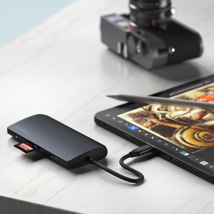 Actual product image Satechi USB-C Multiport 8k with Ethernet V3 (USB-C, 8 Ports)