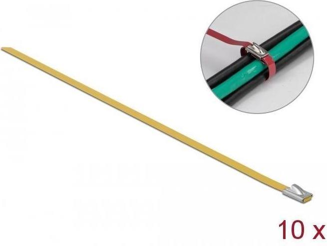 Actual product image Delock Stainless steel cable tie 400x4,6 10pcs. (Metal cable ties, 400 mm, 10 pcs.)