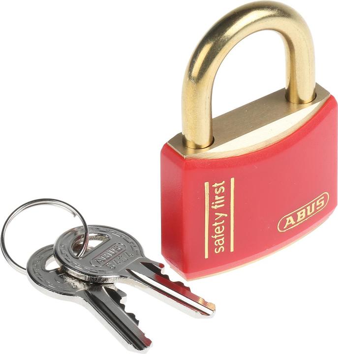 Image du produit Abus Cadenas avec clé à fermeture identique, laiton rouge, anse Ø 6mm x 23mm