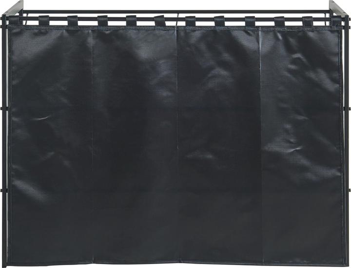 Produktbild En.Casa Schuhregal Sel mit Vorhang 3er Set Schwarz (80 x 32 x 60 cm)