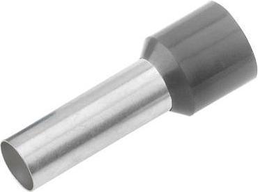 Cimco 18 2316 Wire end ferrule 1 x 0.75 mm² x 6 mm Partially insulated Gray 100 pcs.