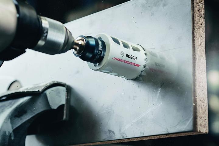 Actual product image Bosch Professional Zubehör Hole saw set Universal. Endurance for Heavy Duty.Carbide. 8-pcs. (22 mm, 25 mm, 35 mm, 40 mm, 68 mm, 51 mm)