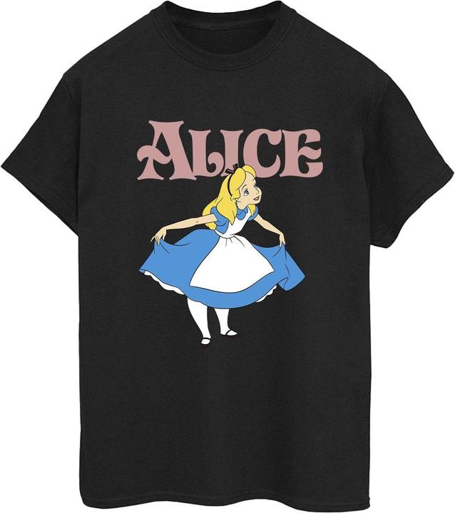 Actual product image Disney Womens/Ladies Alice In Wonderland Take A Bow Cotton Boyfriend T-Shirt (L)