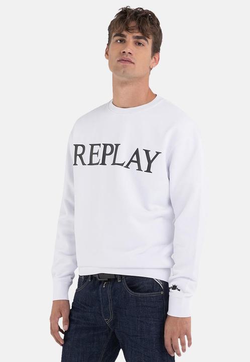 Produktbild Replay Pullover Regular-Fit-Sweatshirt mit Rundhalsausschnit und Logo-Print aus French Terry (XL)