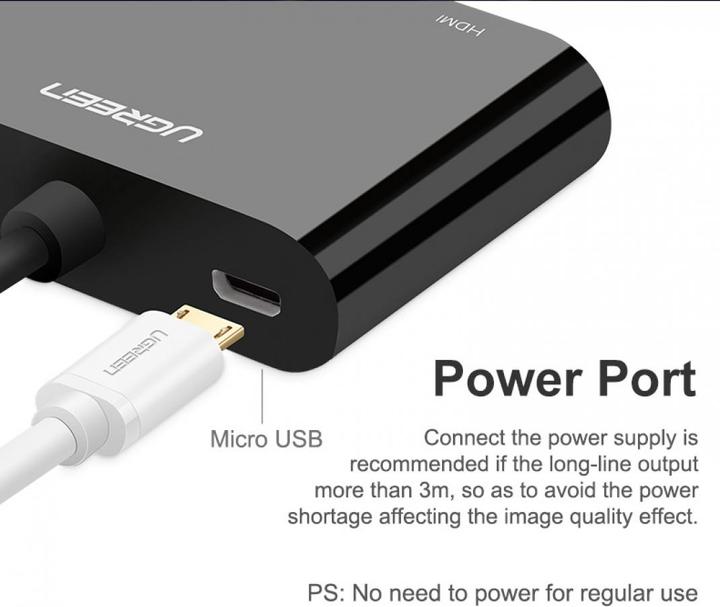 Image du produit Ugreen Adaptateur HDMI vers HDMI / VGA avec audio (HDMI, 3 cm)