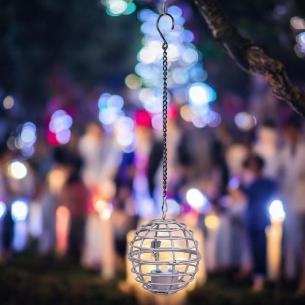 Image du produit GuGus Suspension solaire à LED avec bougie chauffe-plat, Ø 10 cm, brun