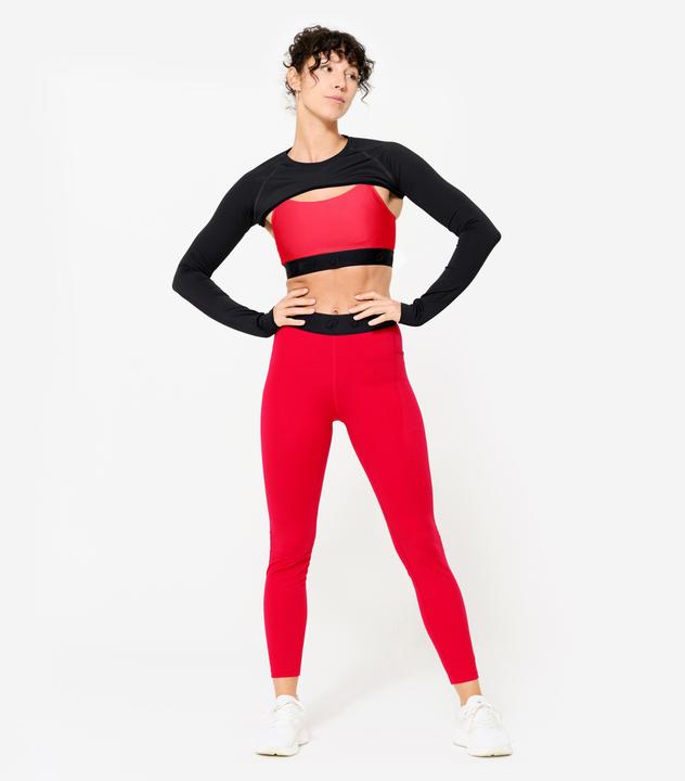 Produktbild Domyos Leggings Damen Elastikbund - rot (W28/L31)