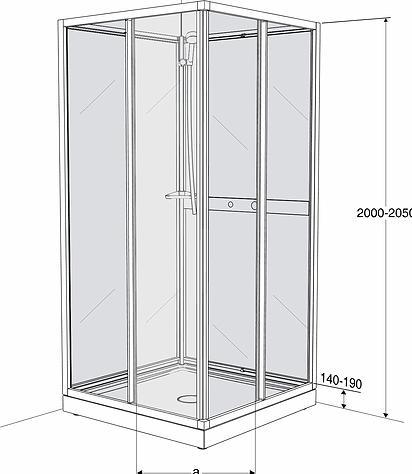 Immagine prodotto Geberit Ifo Next tetto cabina nkh 88 vk bianco/chiaro