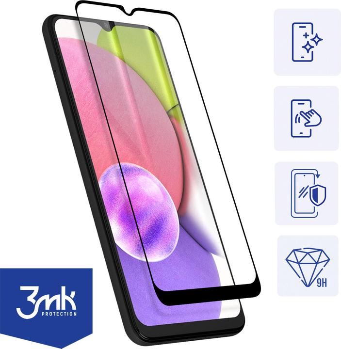Productafbeelding 3MK Hardglass Max Lite Scherm Beschermer (1 Stuk, Samsung Galaxy A02s)