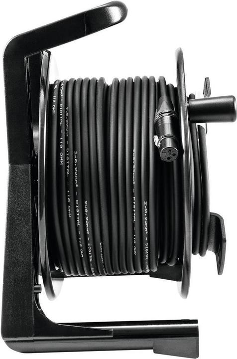 Image du produit Psso Enrouleur de câble DMX XLR 30m sw Neutrik 2x0,22 (30 m, 0.22 mm²² mm)