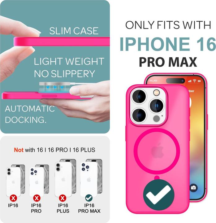 Image du produit Nalia Étui hybride mat avec fonction MagSafe (Apple iPhone 16 Pro Max)