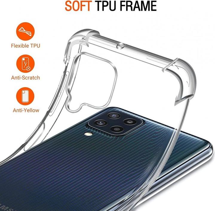 Produktbild Screenguard Samsung Galaxy M32 Hülle Crystal Soft Airbag Bumper (Samsung Galaxy M32)